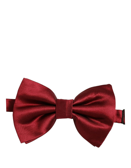 Dolce & Gabbana Men Red 100% Silk Adjustable Neck Papillon Bow Tie