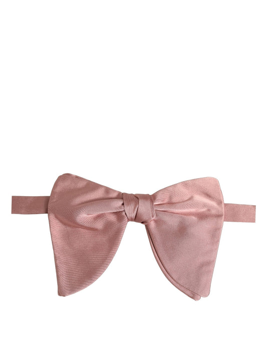 Dolce & Gabbana Men Pink 100% Silk Adjustable Neck Papillon Bow Tie