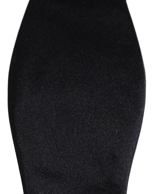 Dolce & Gabbana Men Black 100% Silk Adjustable Neck Papillon Bow Tie