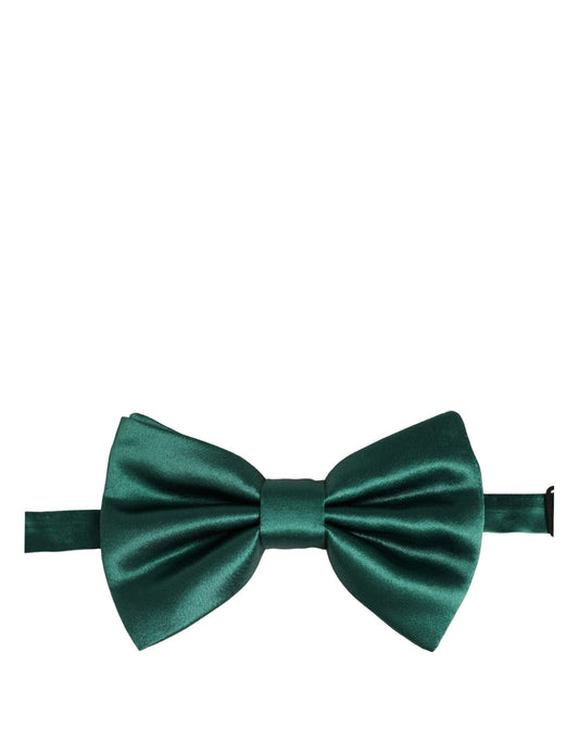 Dolce & Gabbana Men Green 100% Silk Adjustable Neck Papillon Bow Tie