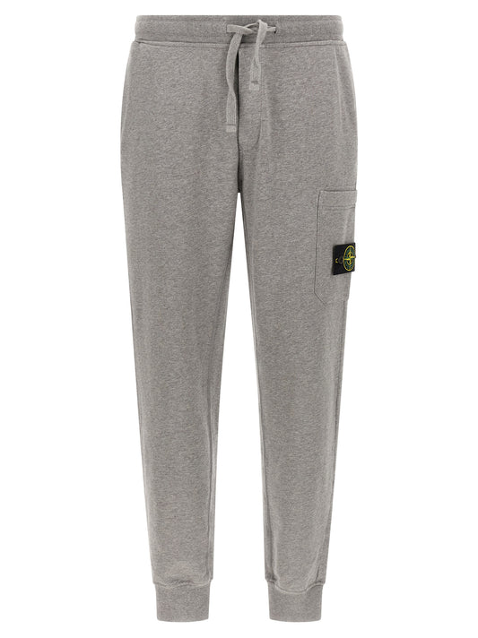 Stone Island Gray Cotton Joggers (Workout Pants)