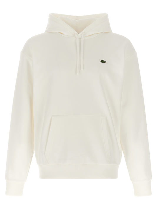 Lacoste White Cotton Sweatshirt