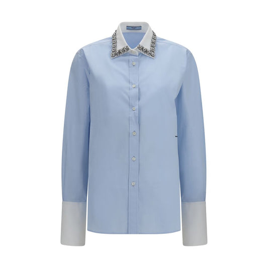Prada Blue Cotton Dress Shirt
