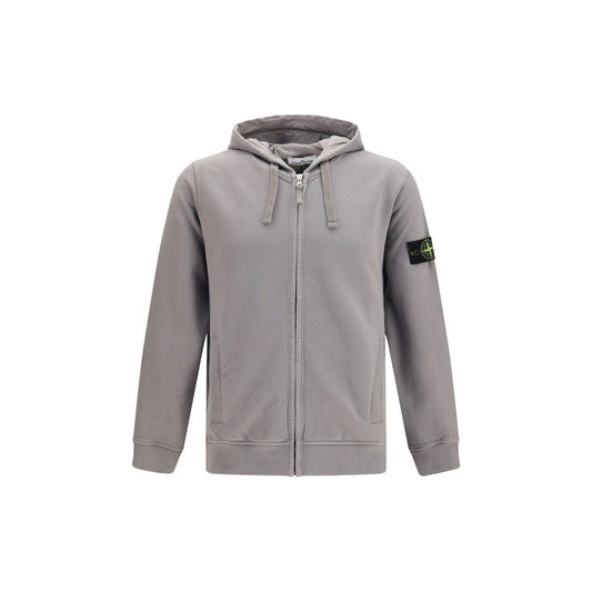 Stone Island Gray Cotton Sweatshirt