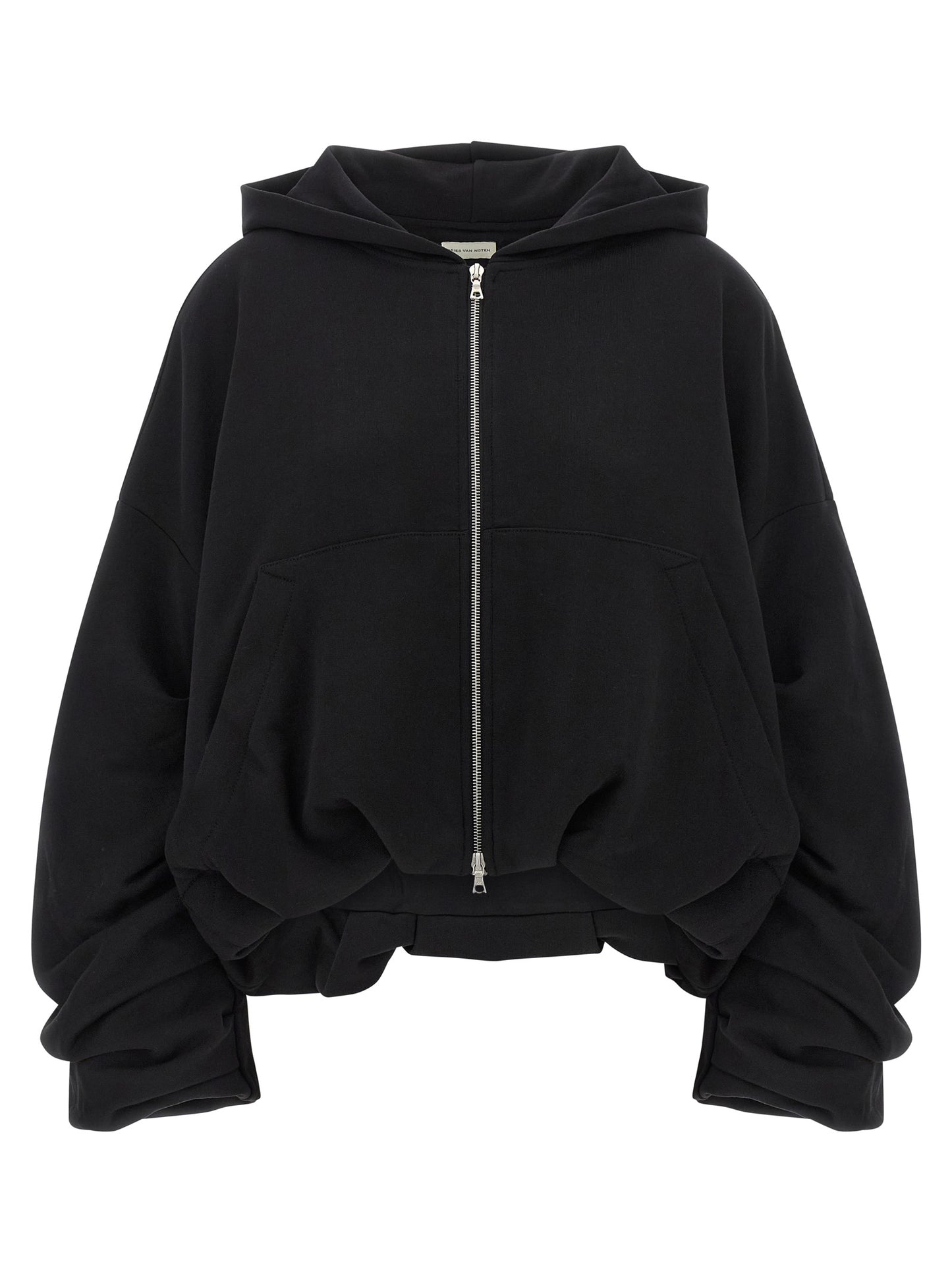 Dries Van Noten Black Cotton Hoodie