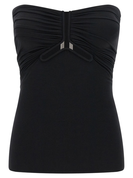 Rick Owens Black Nylon Tank Tops