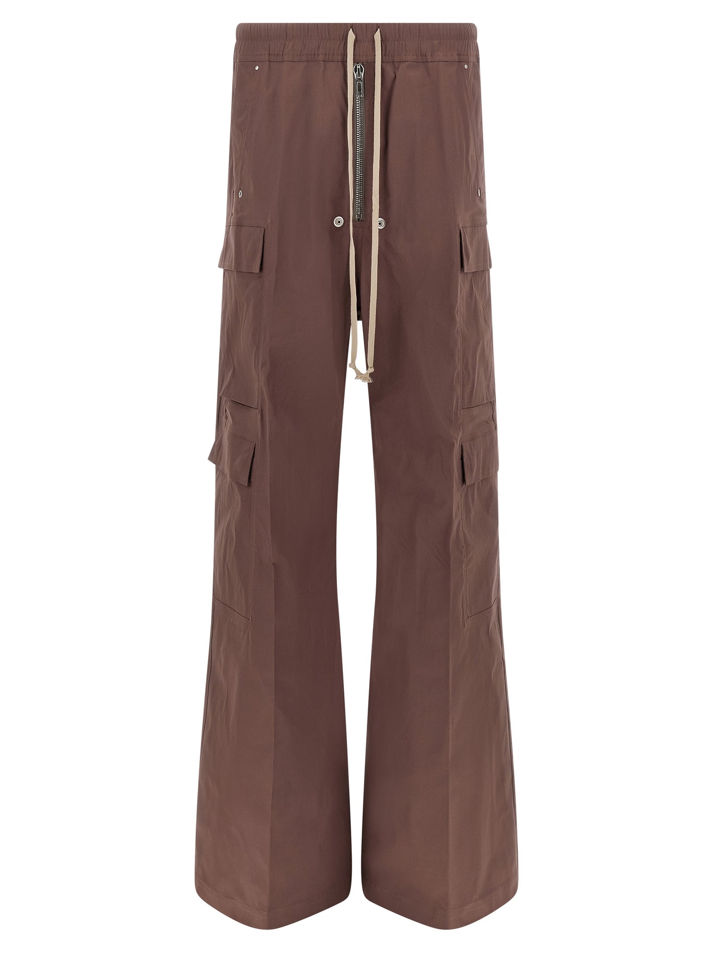 Rick Owens Brown Cotton Flared Pants