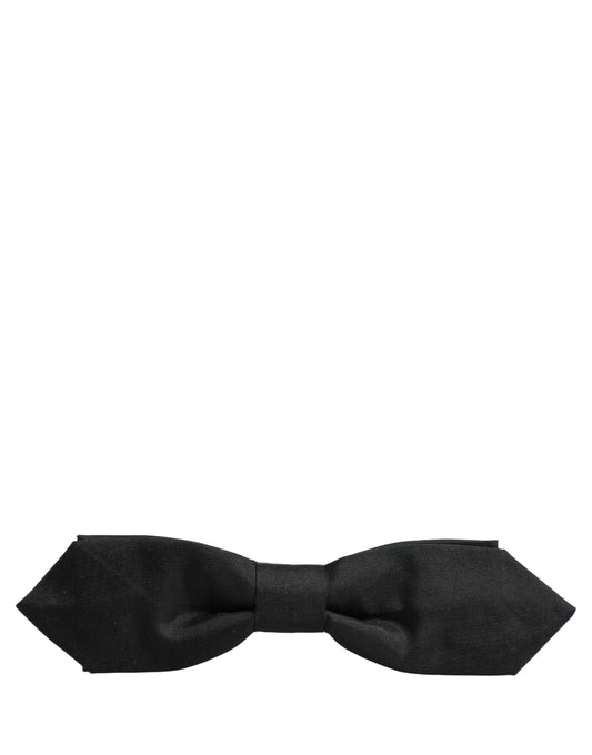 Dolce & Gabbana Men Black Polyester Adjustable Neck Papillon Bow Tie