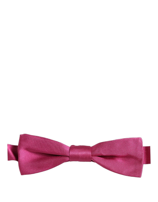 Dolce & Gabbana Men Pink 100% Silk Adjustable Neck Papillon Bow Tie