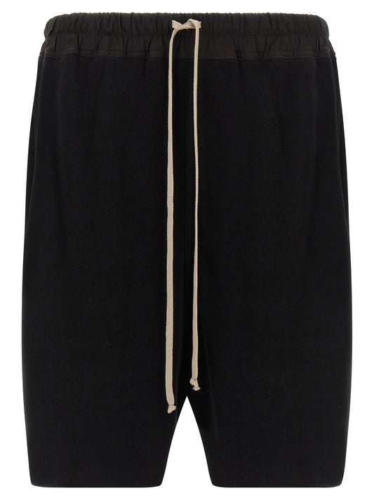 Rick Owens Black Cotton Bermuda Shorts