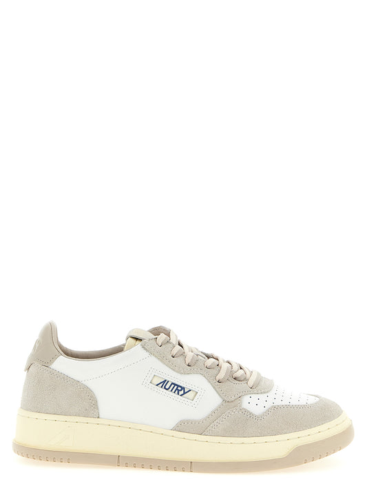 Autry Gray Cowhide Low Top Sneakers