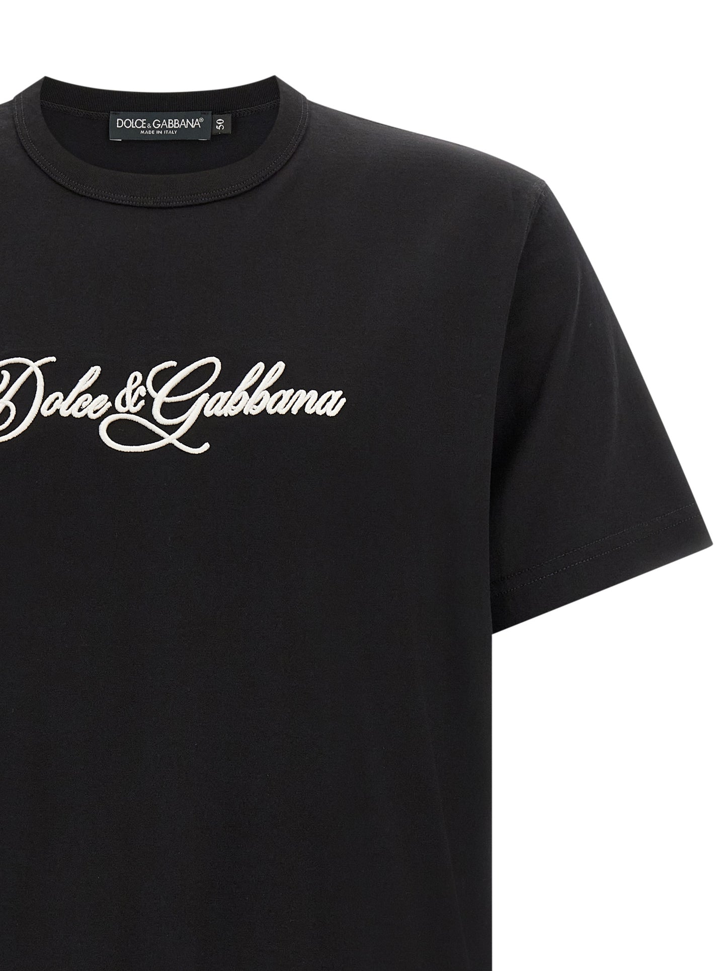 Dolce & Gabbana Black Cotton T-Shirt