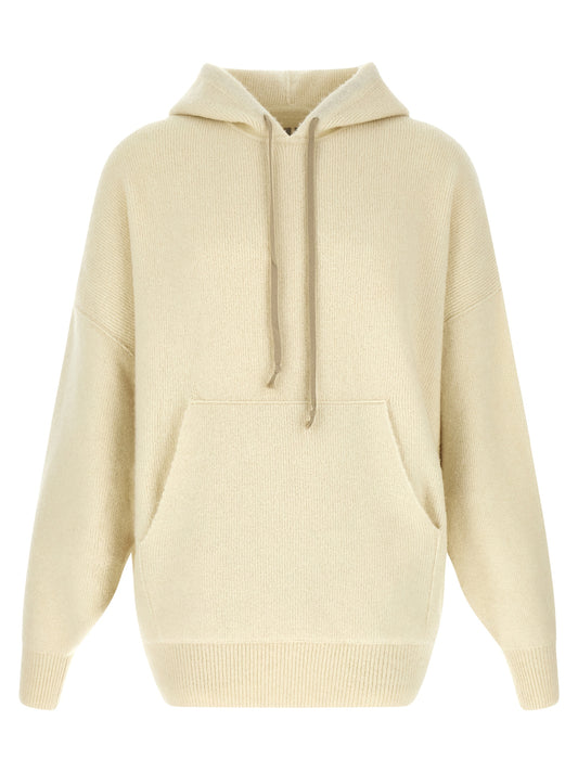 Rick Owens White Marabou Sweatshirt