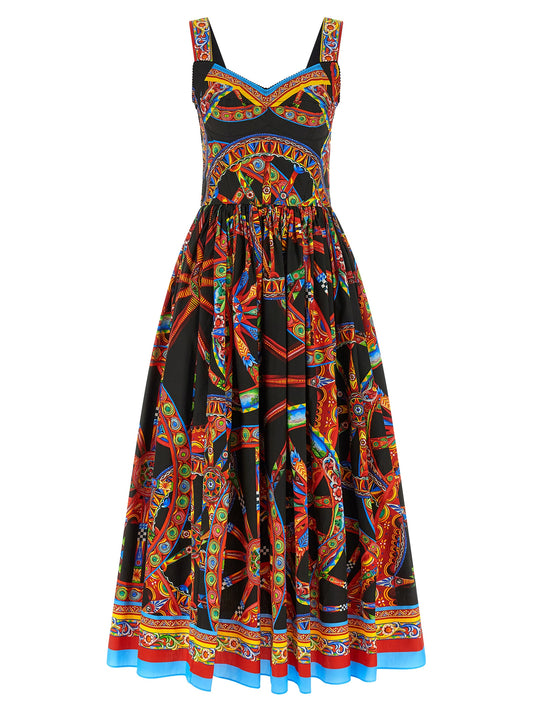 Dolce & Gabbana Multicolor Cotton Long Dress