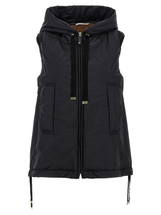 Max Mara Black Polyester Sleeveless Jacket