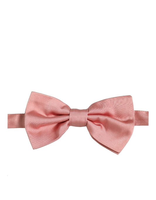 Dolce & Gabbana Men Light Pink 100% Silk Adjustable Neck Papillon Bow Tie
