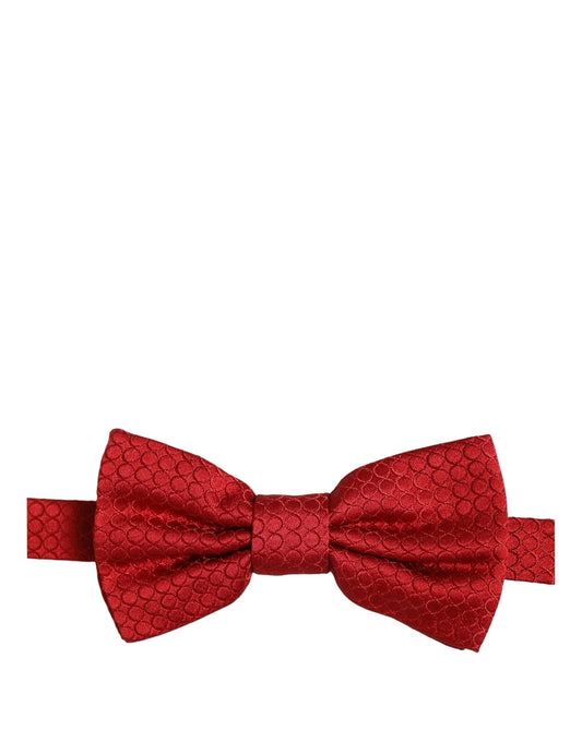 Dolce & Gabbana Men Red 100% Silk Adjustable Neck Papillon Bow Tie