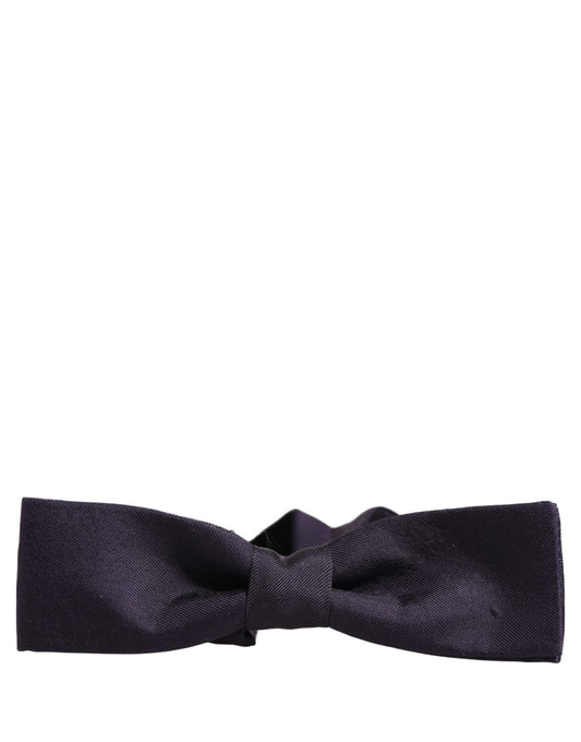 Dolce & Gabbana Men Violet 100% Silk Adjustable Neck Papillon Bow Tie
