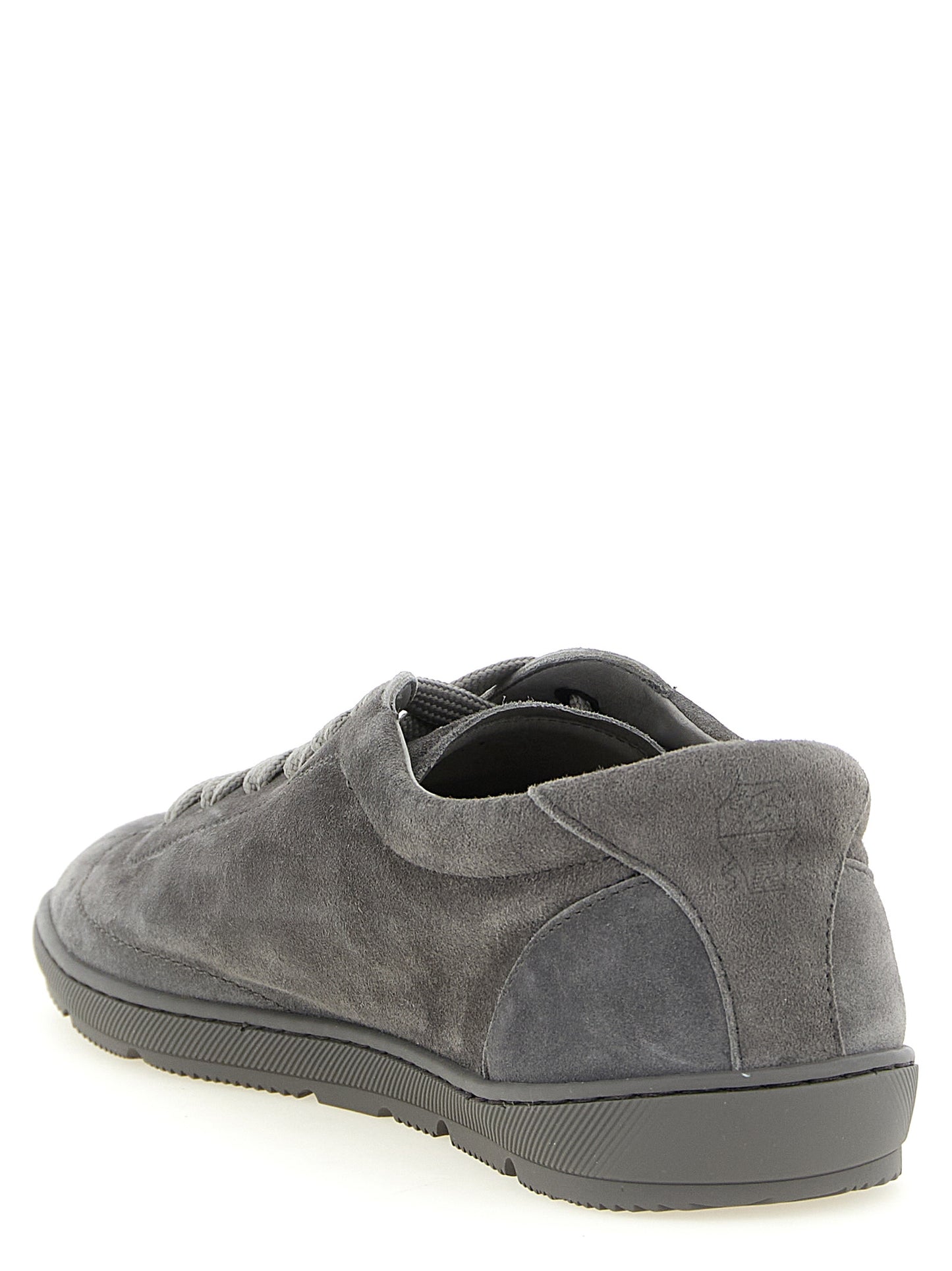 Brunello Cucinelli Gray Calfskin Low Top Sneakers