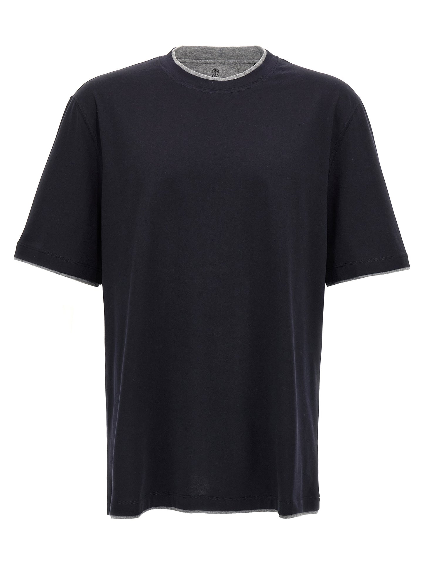 Brunello Cucinelli Blue Cotton T-Shirt