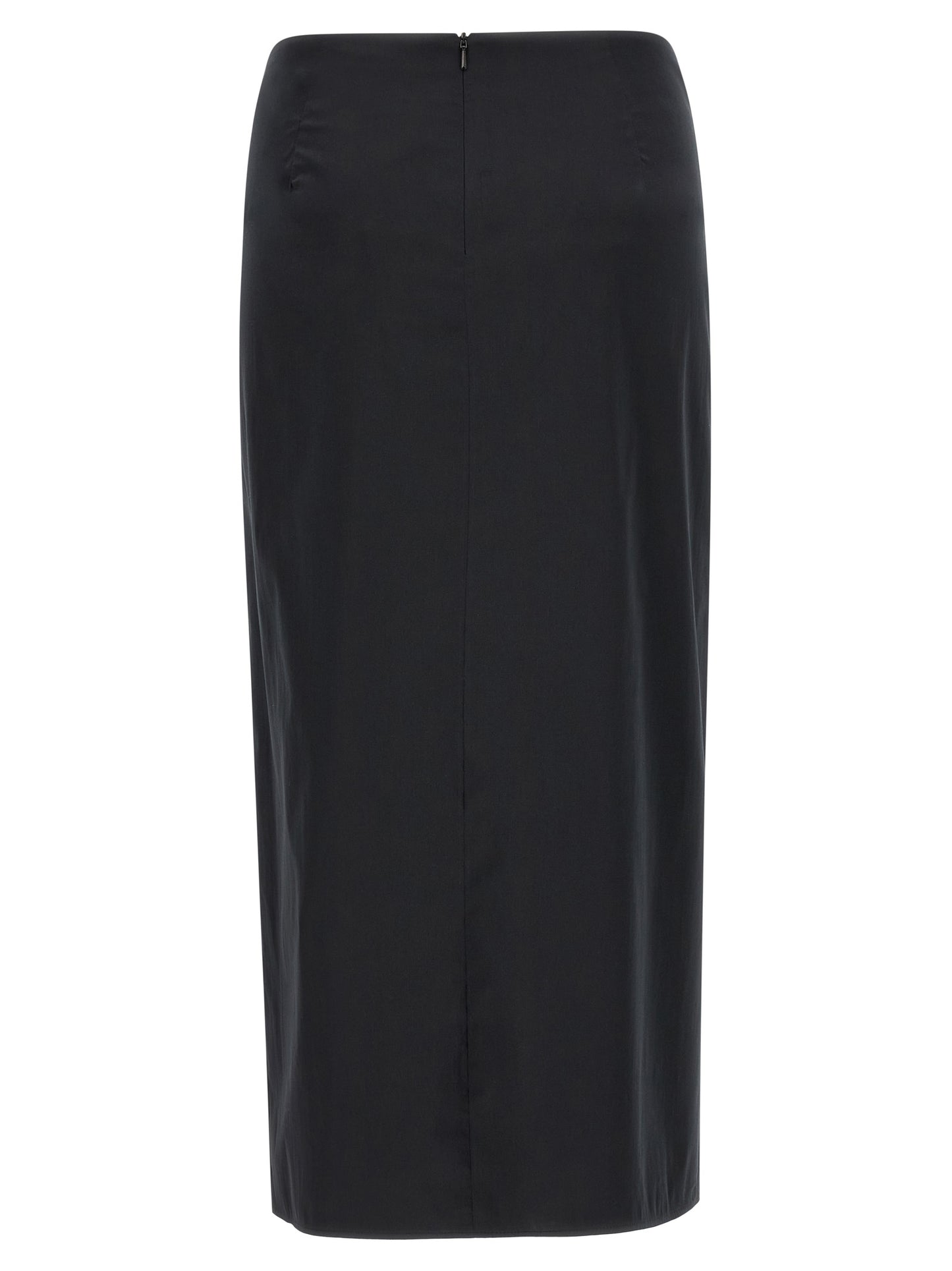 Max Mara Black Cotton Midi Skirt