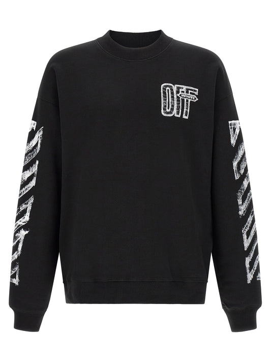 Off-White Black Cotton Sweatshirt