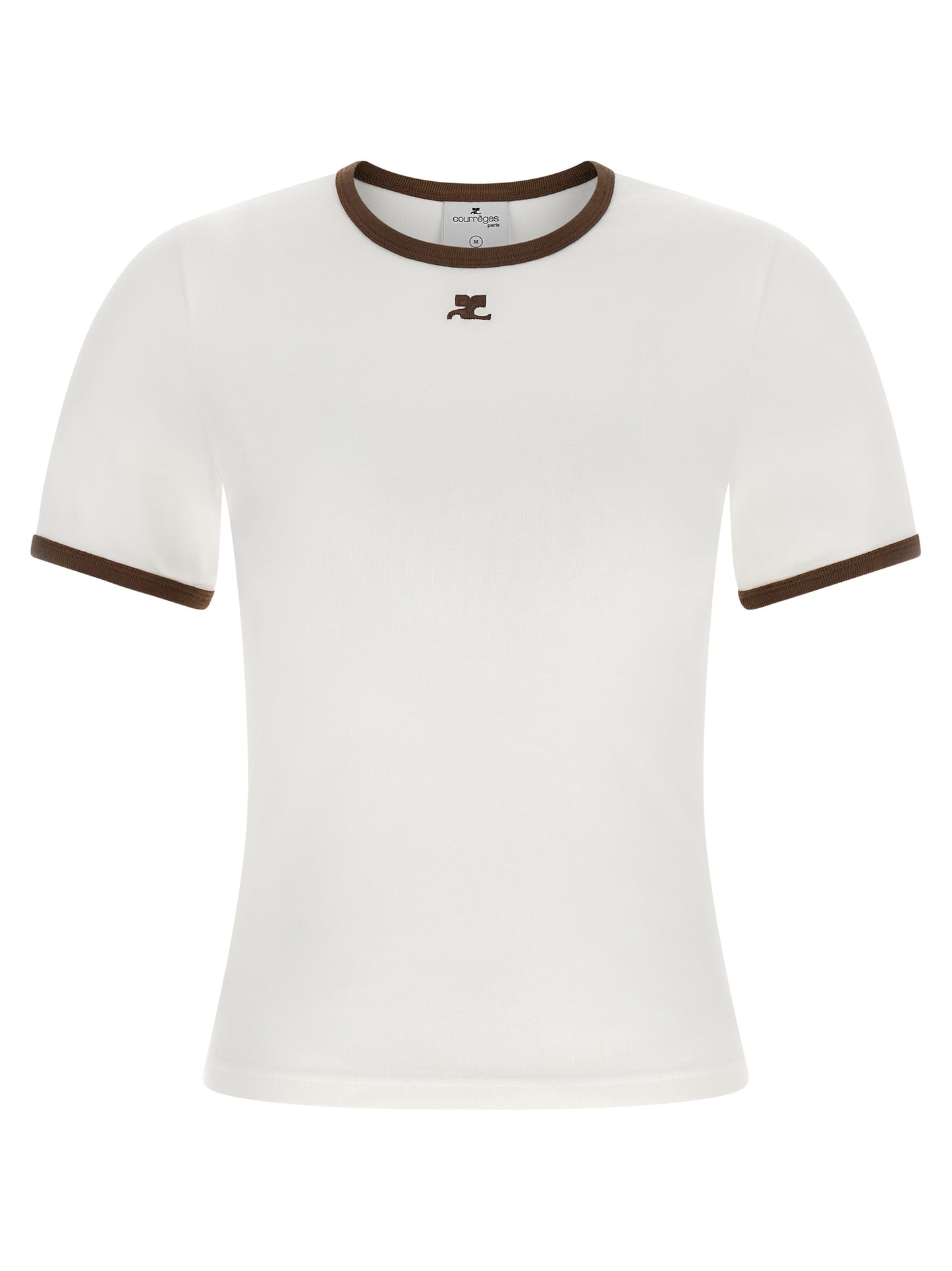 Courrèges Brown Cotton T-Shirt