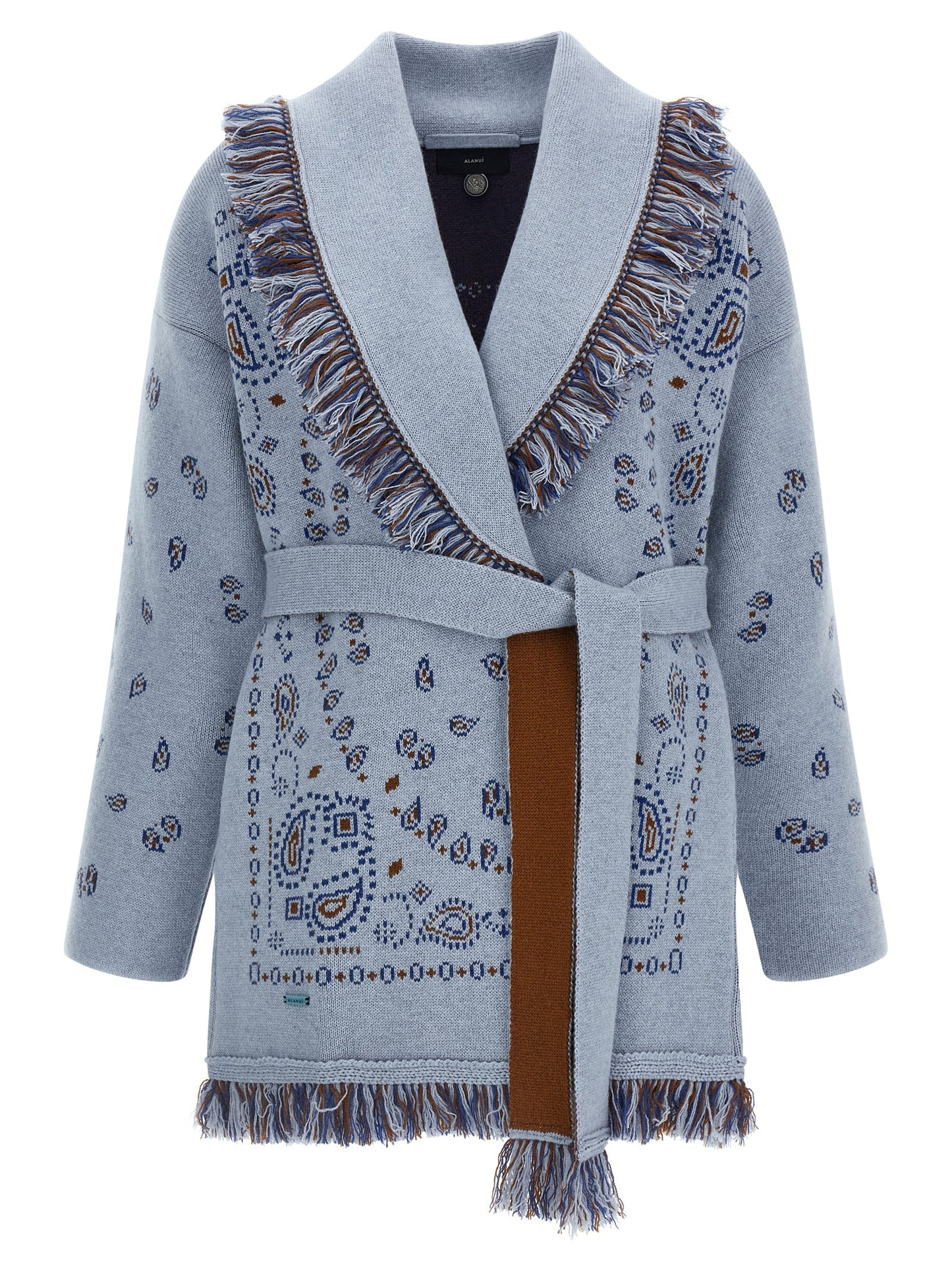 Alanui Blue Cashmere Cardigan
