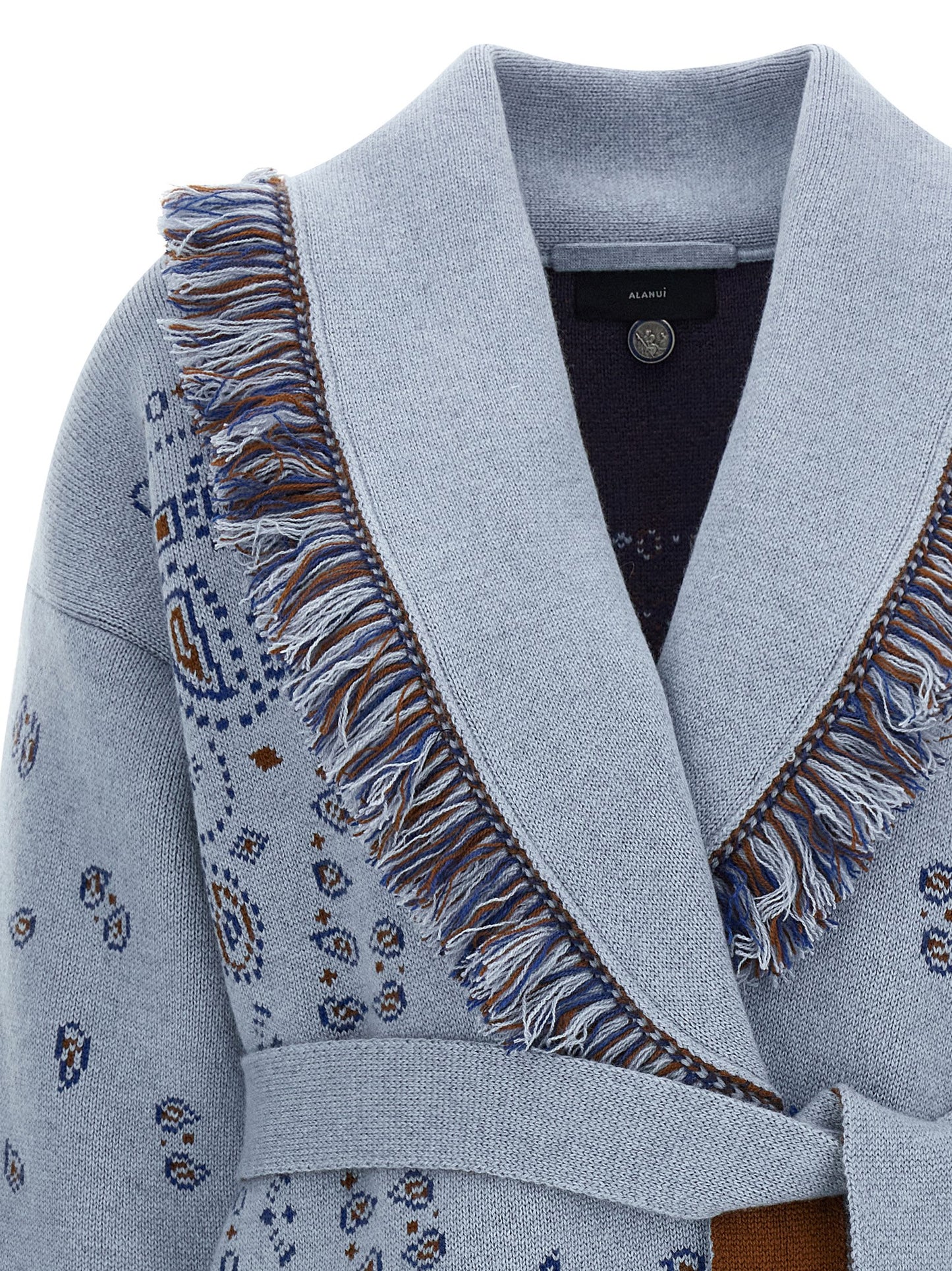 Alanui Blue Cashmere Cardigan