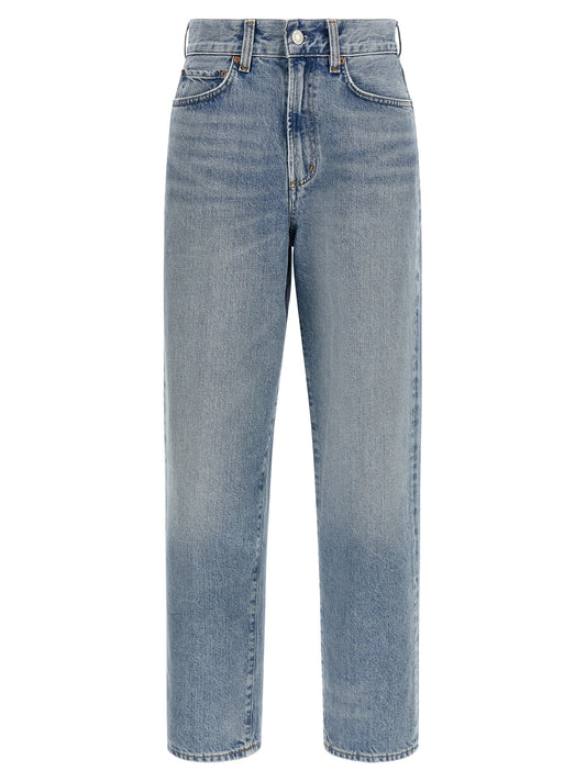 Agolde Blue Cotton Straight-Leg Jeans