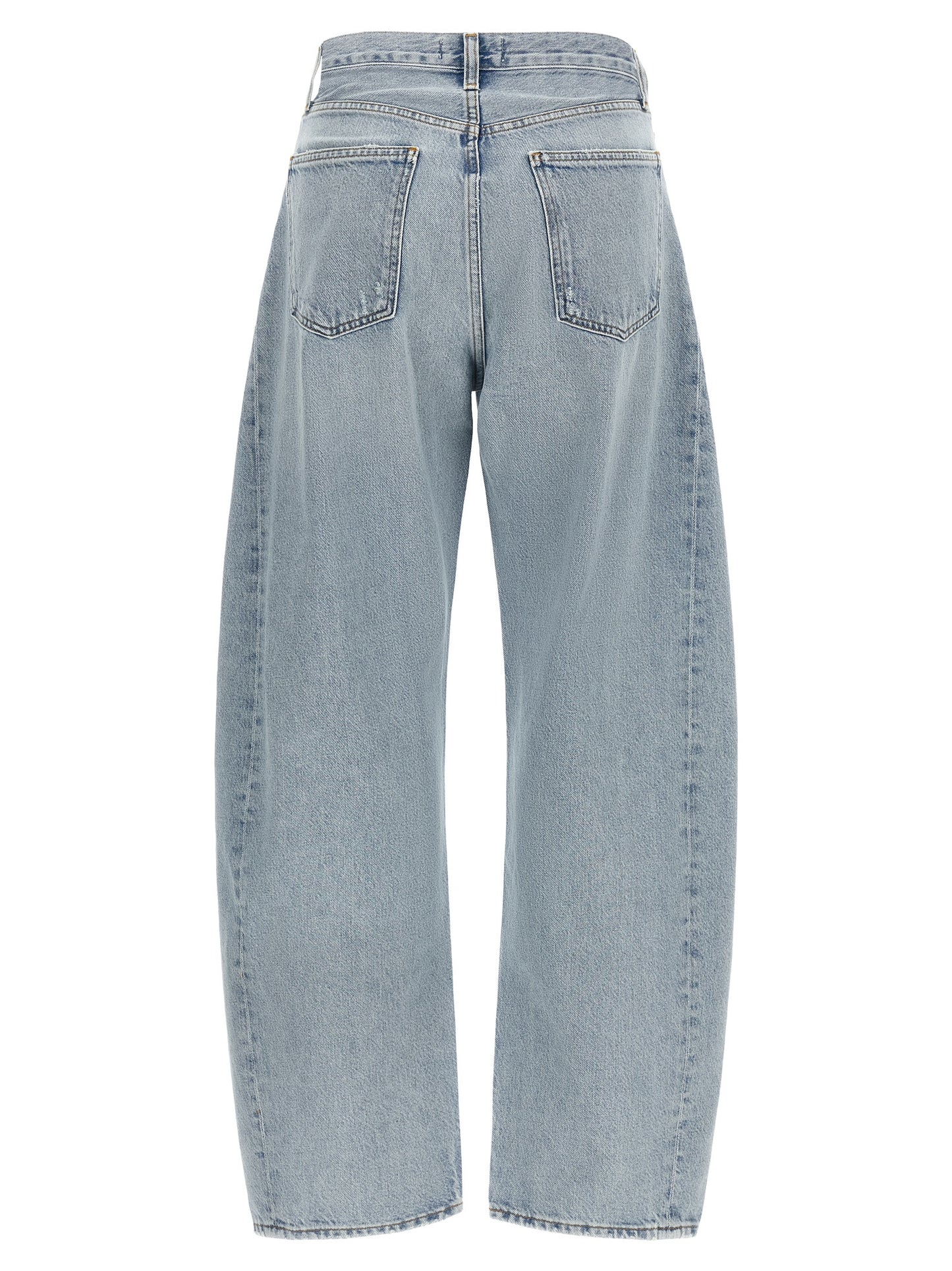 Agolde Blue Cotton High-Waisted Jean