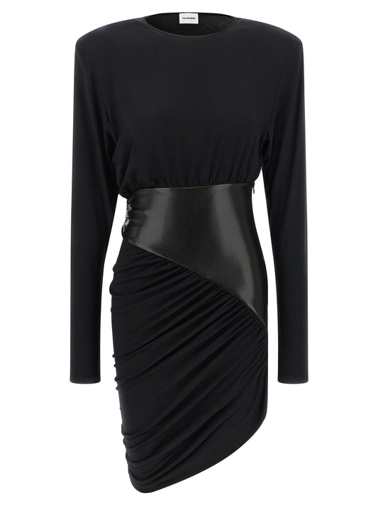 The Andamane Black Viscose Short Dress