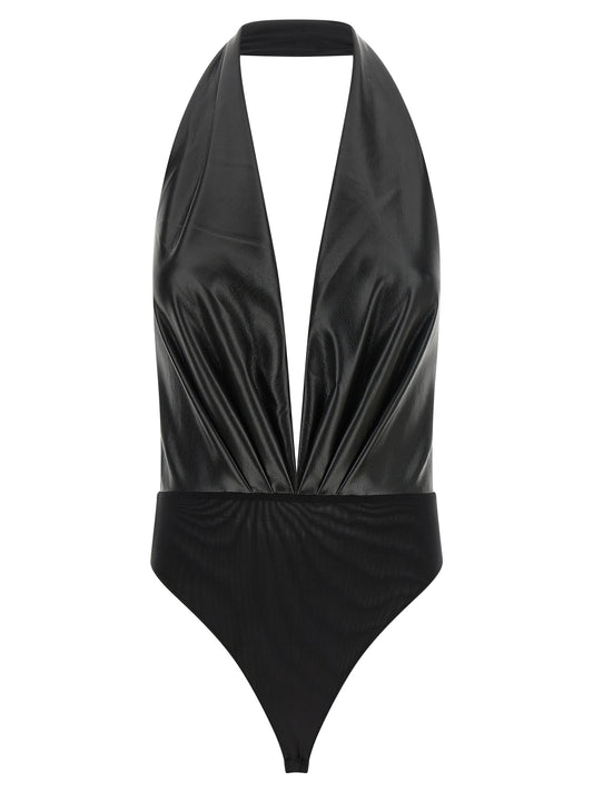 The Andamane Black Polyester Bodysuit