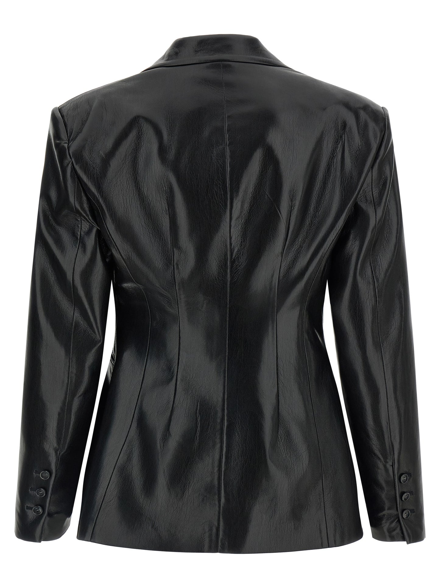 The Andamane Black Polyester Blazer