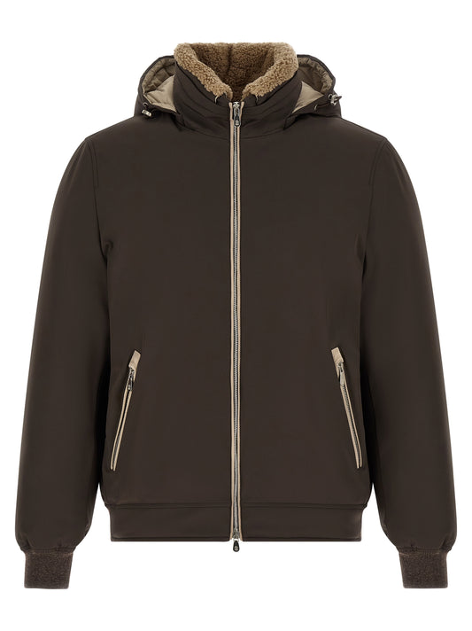 Brunello Cucinelli Brown Polyamide Full-Length Jacket