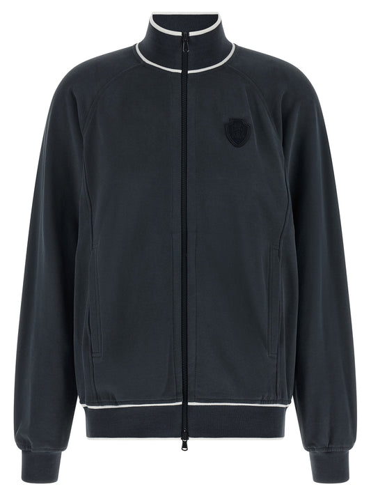 Brunello Cucinelli Blue Cotton Sweatshirt