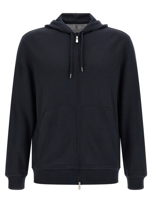 Brunello Cucinelli Blue Cashmere Cardigan