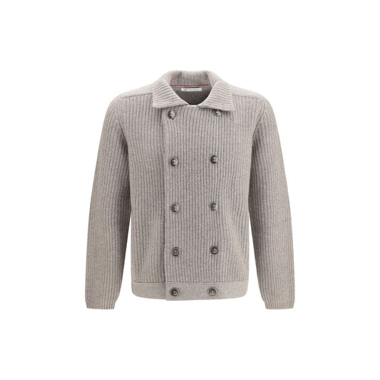 Brunello Cucinelli Gray Cashmere Cardigan