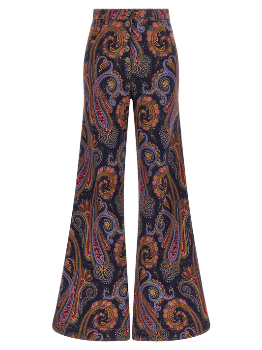 Etro Multicolor Cotton Flared Jeans