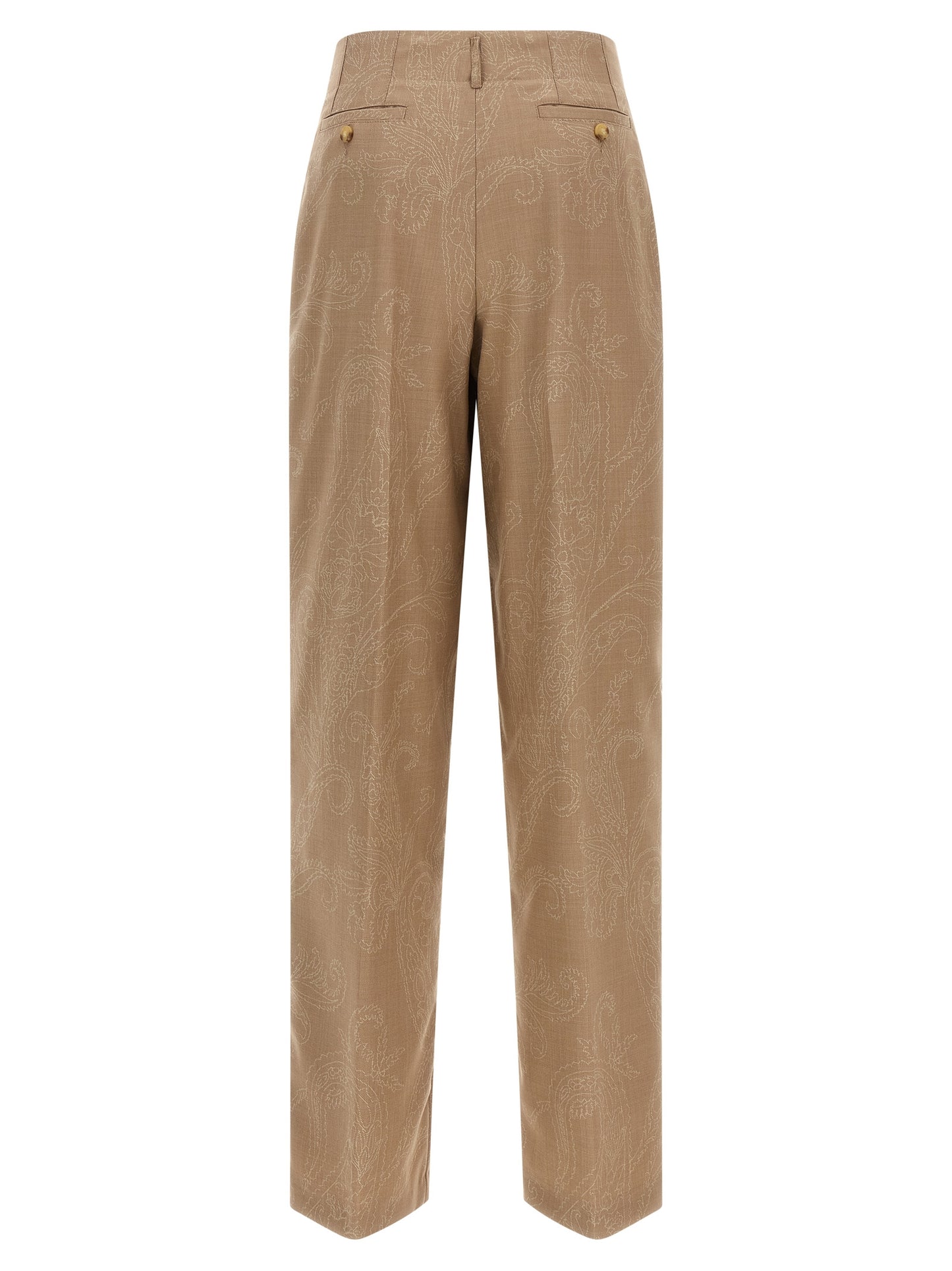 Etro Beige Wool Dress Pants