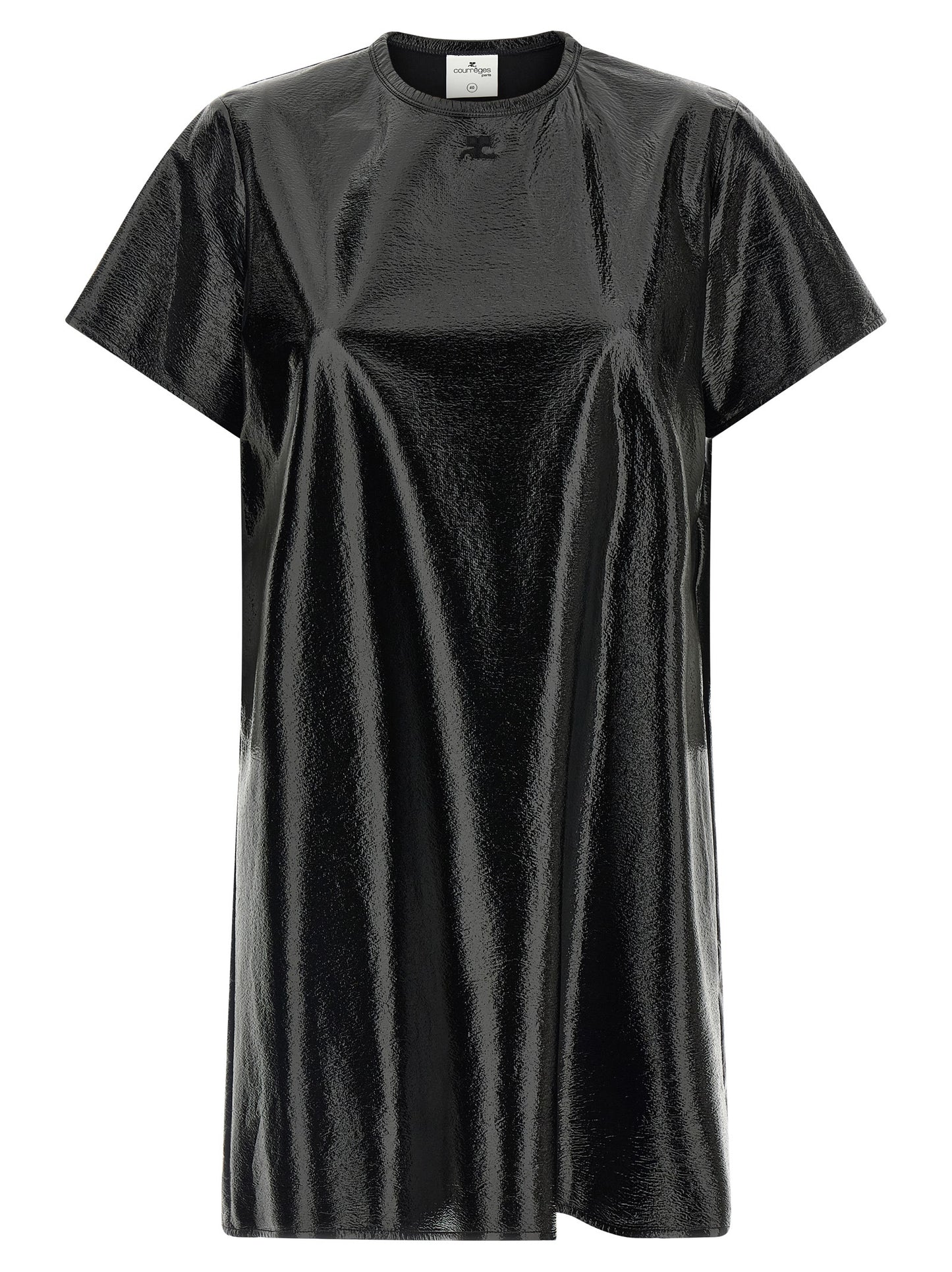 Courrèges Black Viscose Short Dress