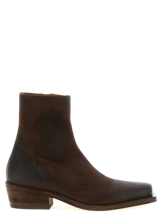 Marsell Brown Calfskin Ankle Boots