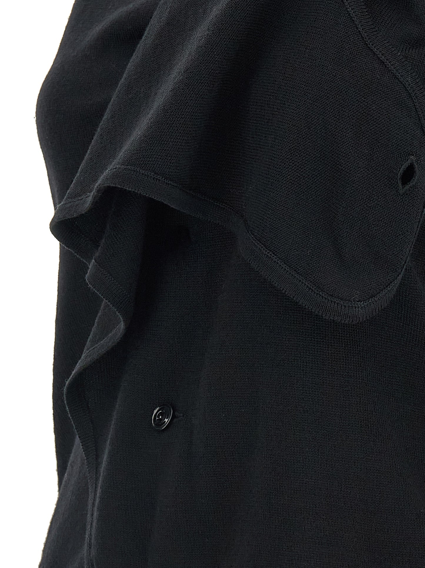 Lemaire Black Wool Sleeveless Jacket