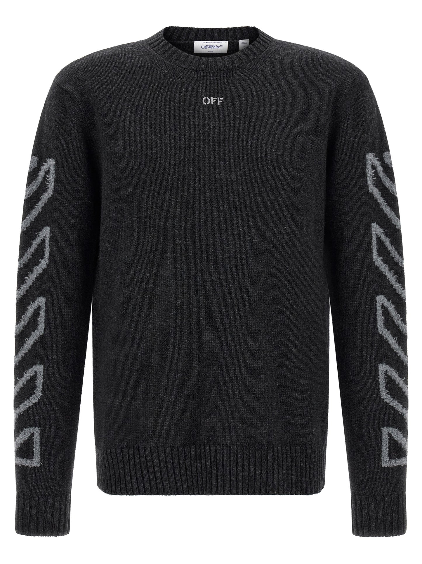 Off-White Gray Wool Cardigan