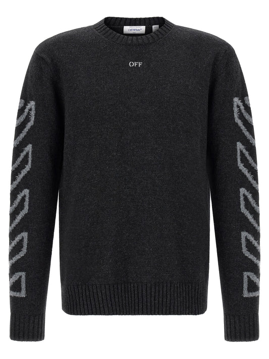 Off-White Gray Wool Cardigan