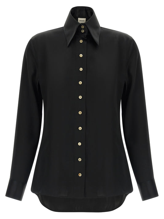 Khaite Black Acetate Blouse
