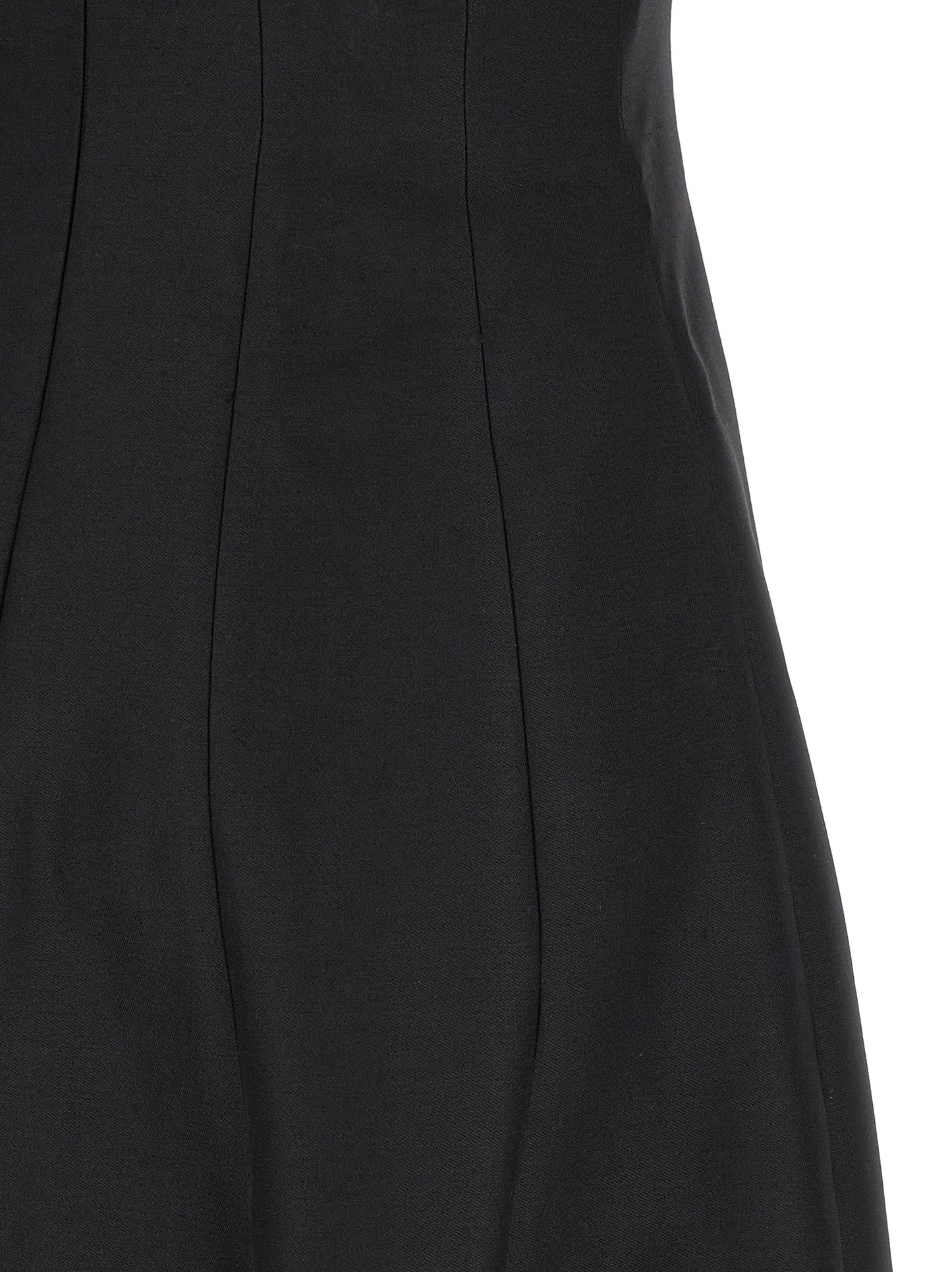 Khaite Black Wool Long Dress