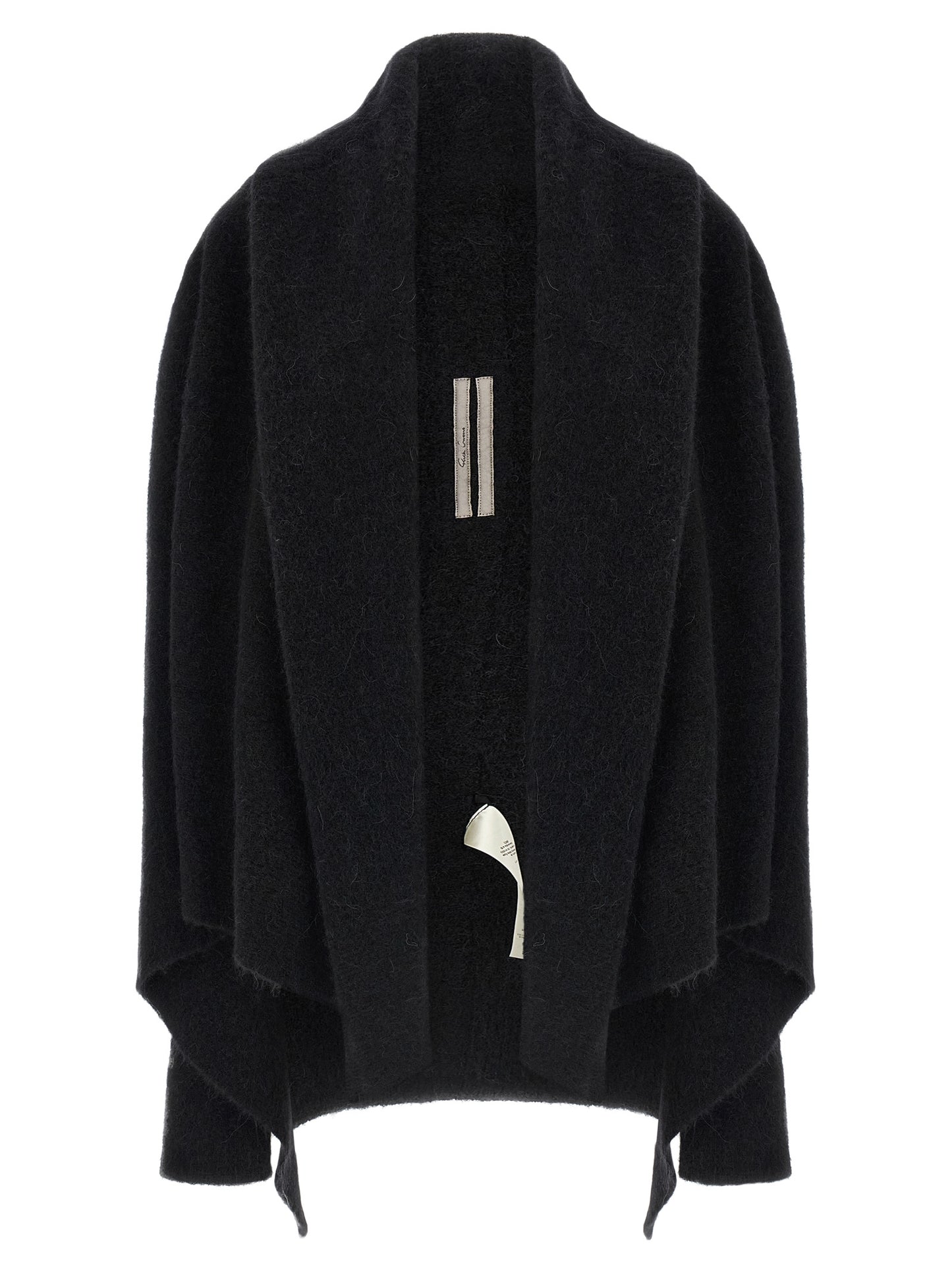 Rick Owens Black Marabou Cardigan