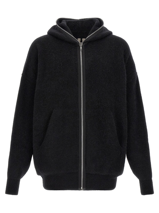 Rick Owens Black Marabou Sweatshirt