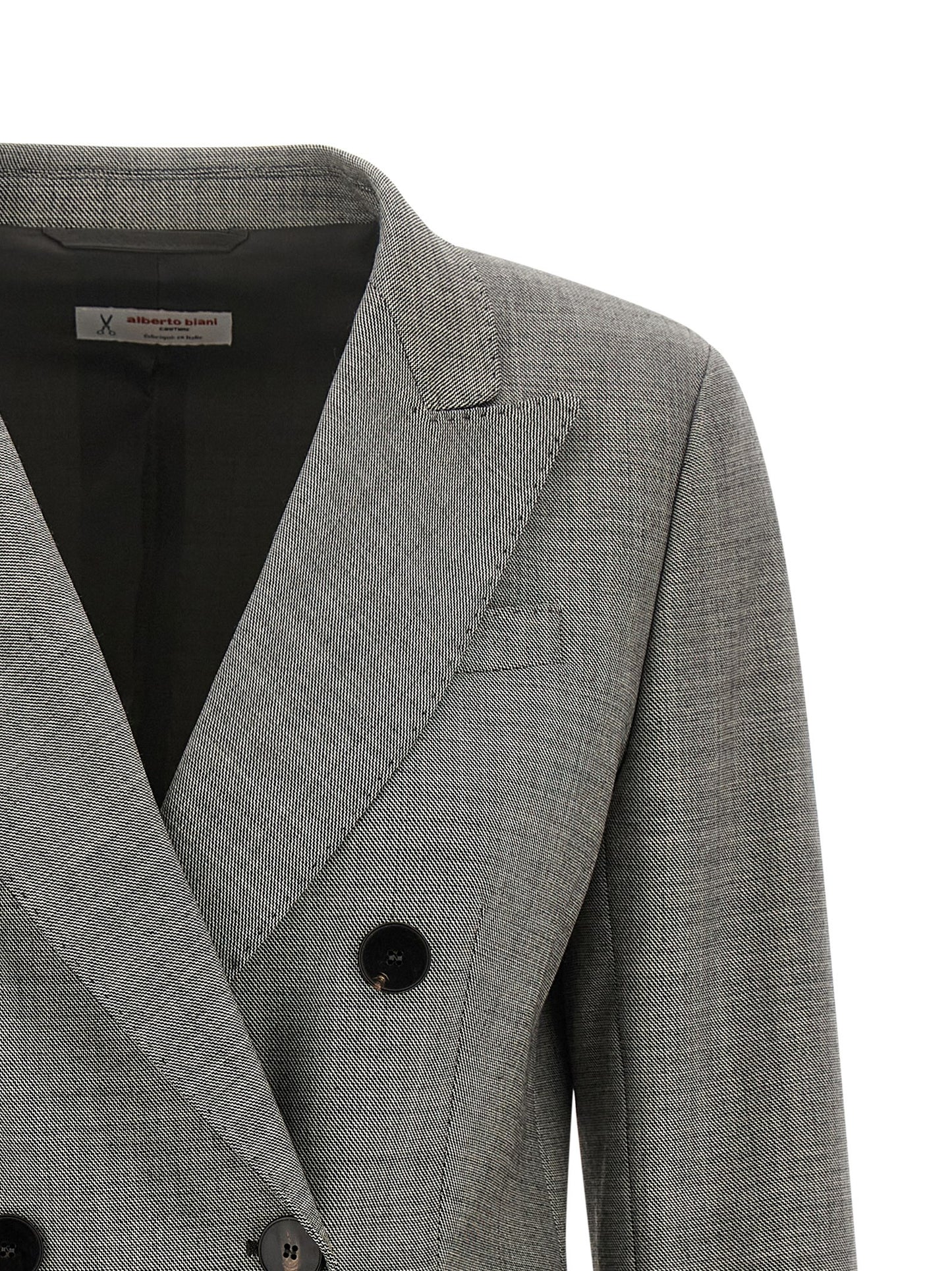 Alberto Biani Gray Wool Blazer